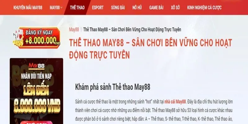 Đăng nhập May88 được đánh giá tích cực